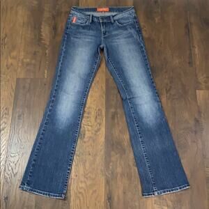 Nicola Berti Boot Cut Logo Embroidered Back Pockets Jeans